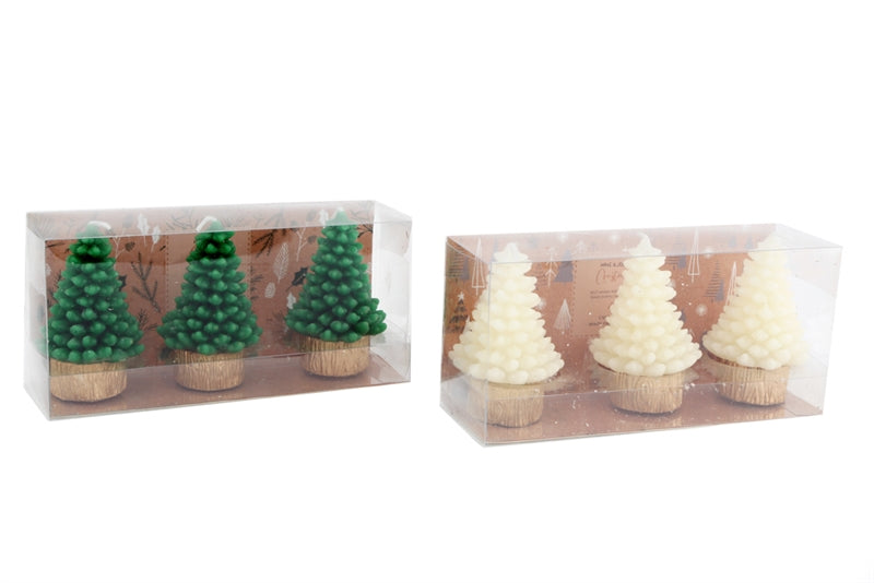 Set of 3 Christmas Tree Candles