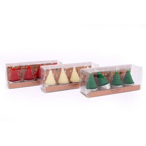 Set of 4 Christmas Tree Tealights