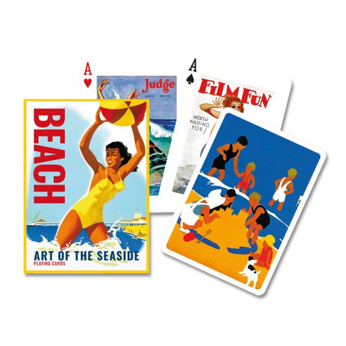 Vintage Beach Art Playing Cards